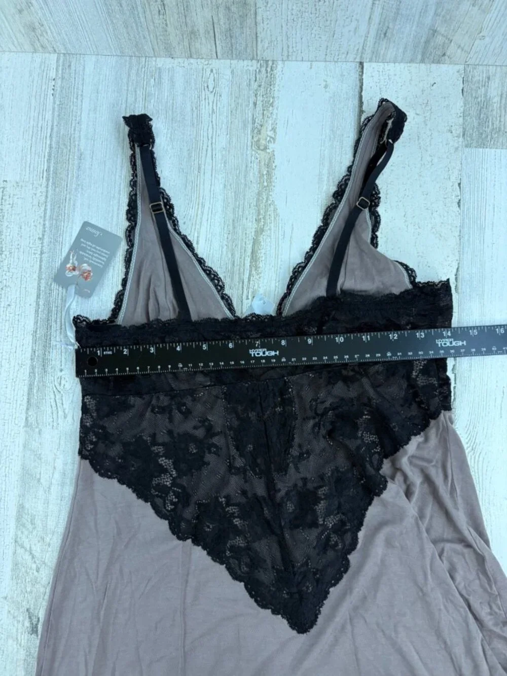 Soma Cool Nights Lace Bust Cami Pajama Top Sleepwear Mochaccino S NWT